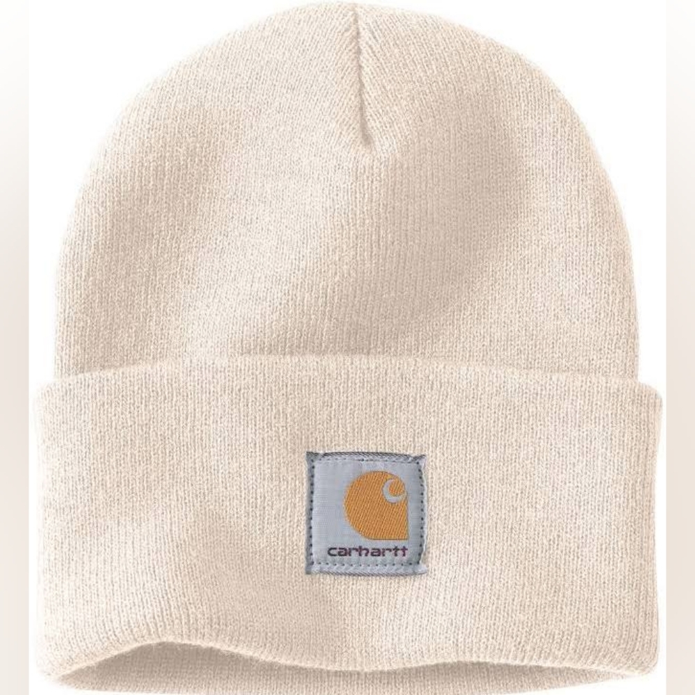 Carhartt Beanie Hat, Adult Size, White/Cream